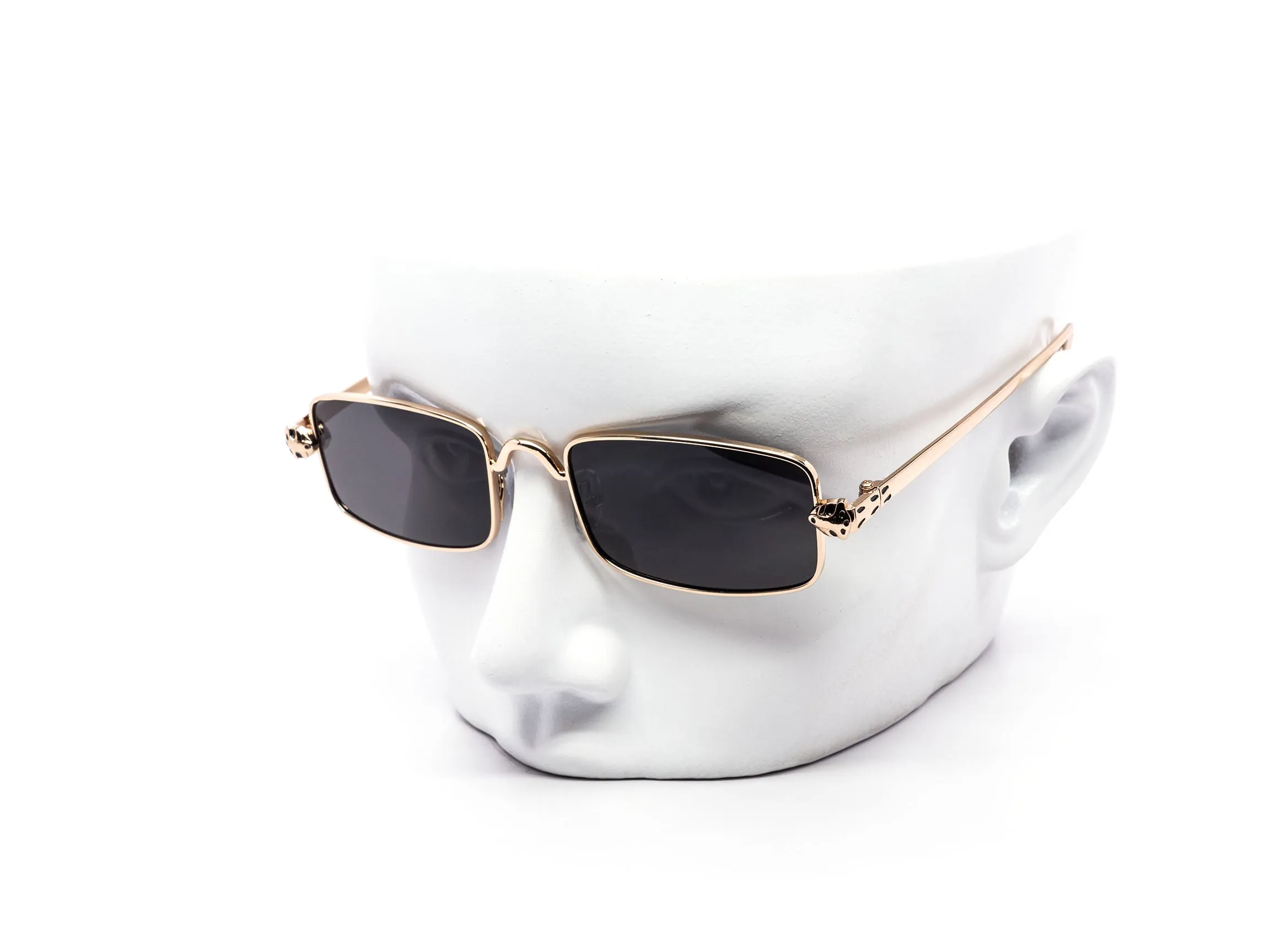 12 Pack: Chic Skinny Rectangle Metal Frame Wholesale Sunglasses
