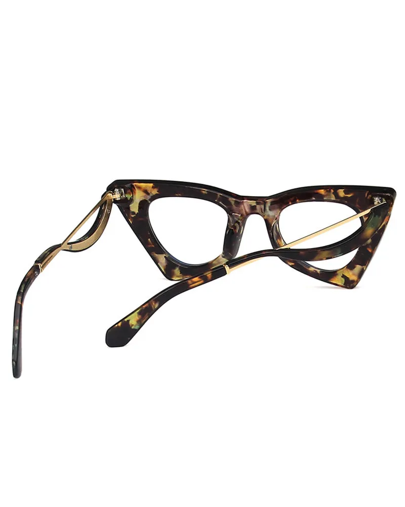 1Pair Retro Cat Eye Frame Sunglasses