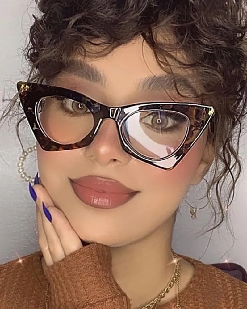1Pair Retro Cat Eye Frame Sunglasses