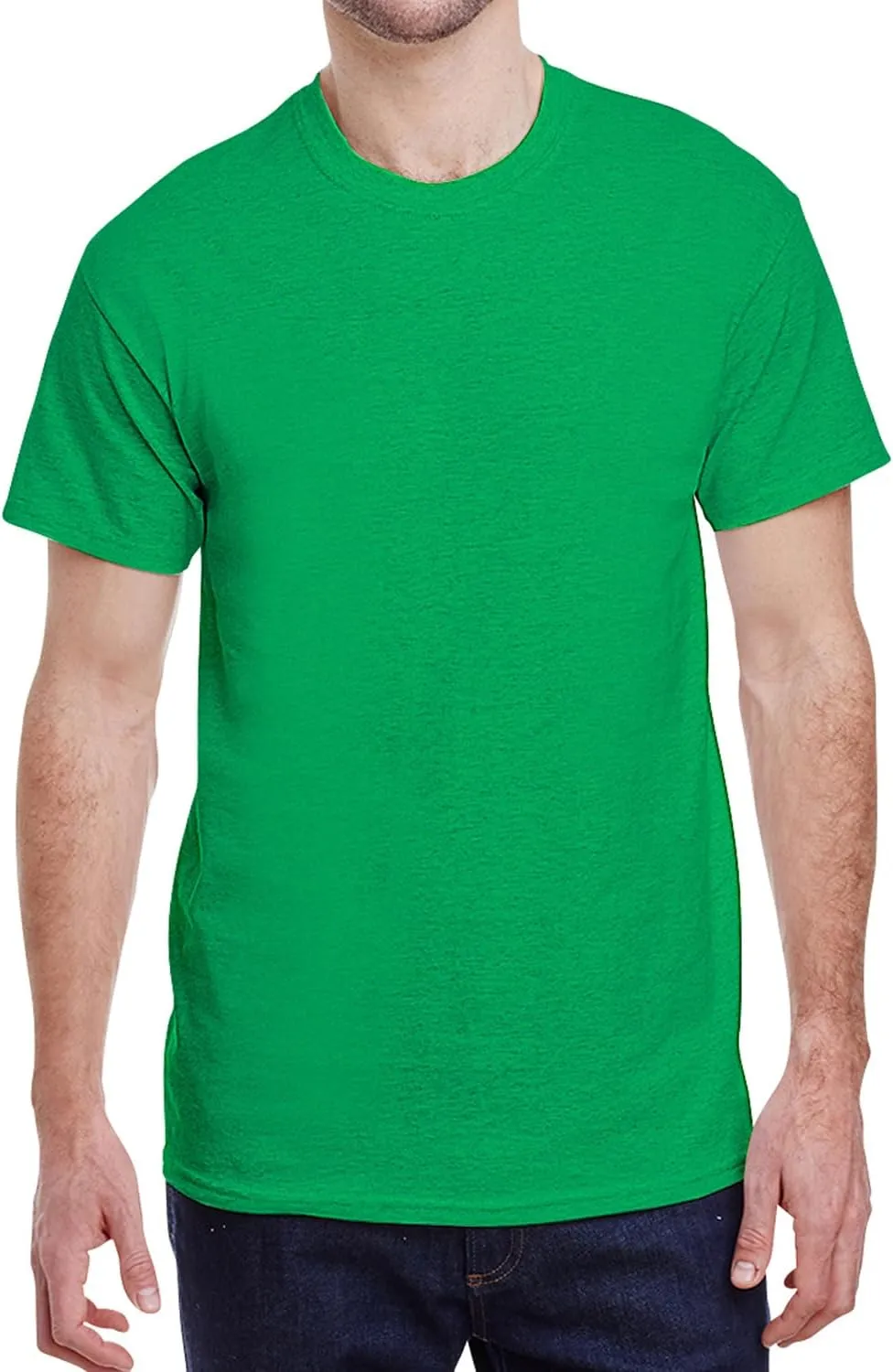 Adult Heavy Cotton T-Shirt Breathable Crewneck Soft and Comfortable T-Shirts for Men