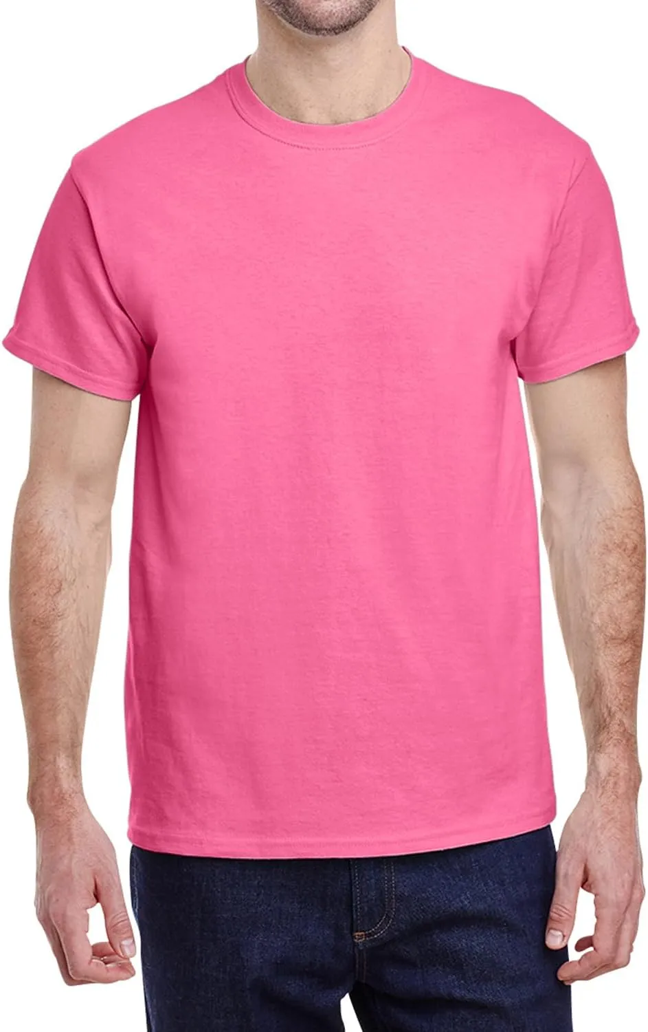 Adult Heavy Cotton T-Shirt Breathable Crewneck Soft and Comfortable T-Shirts for Men