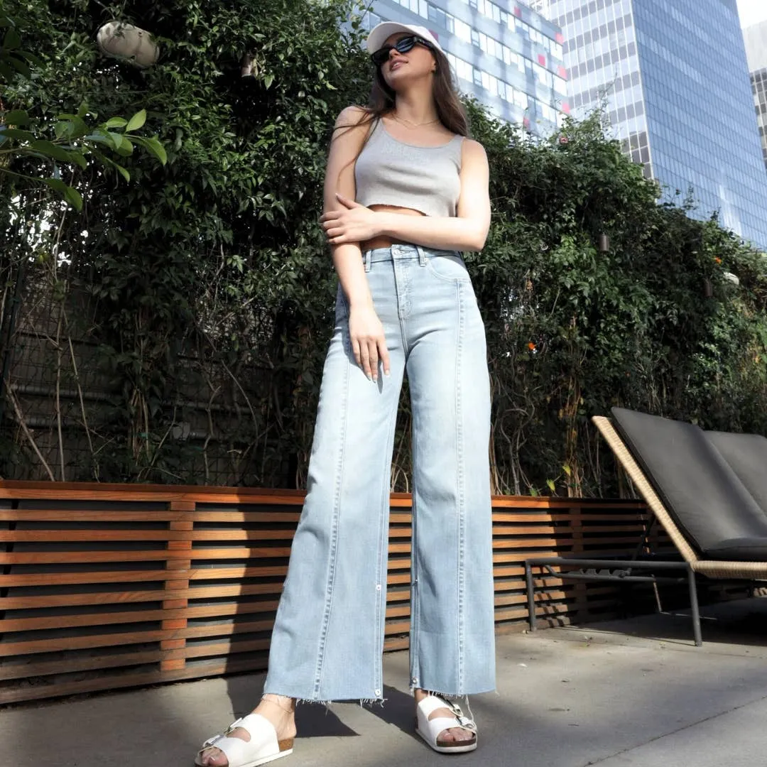 Artemis Denim high rise wide leg jeans