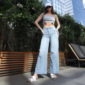 Artemis Denim high rise wide leg jeans