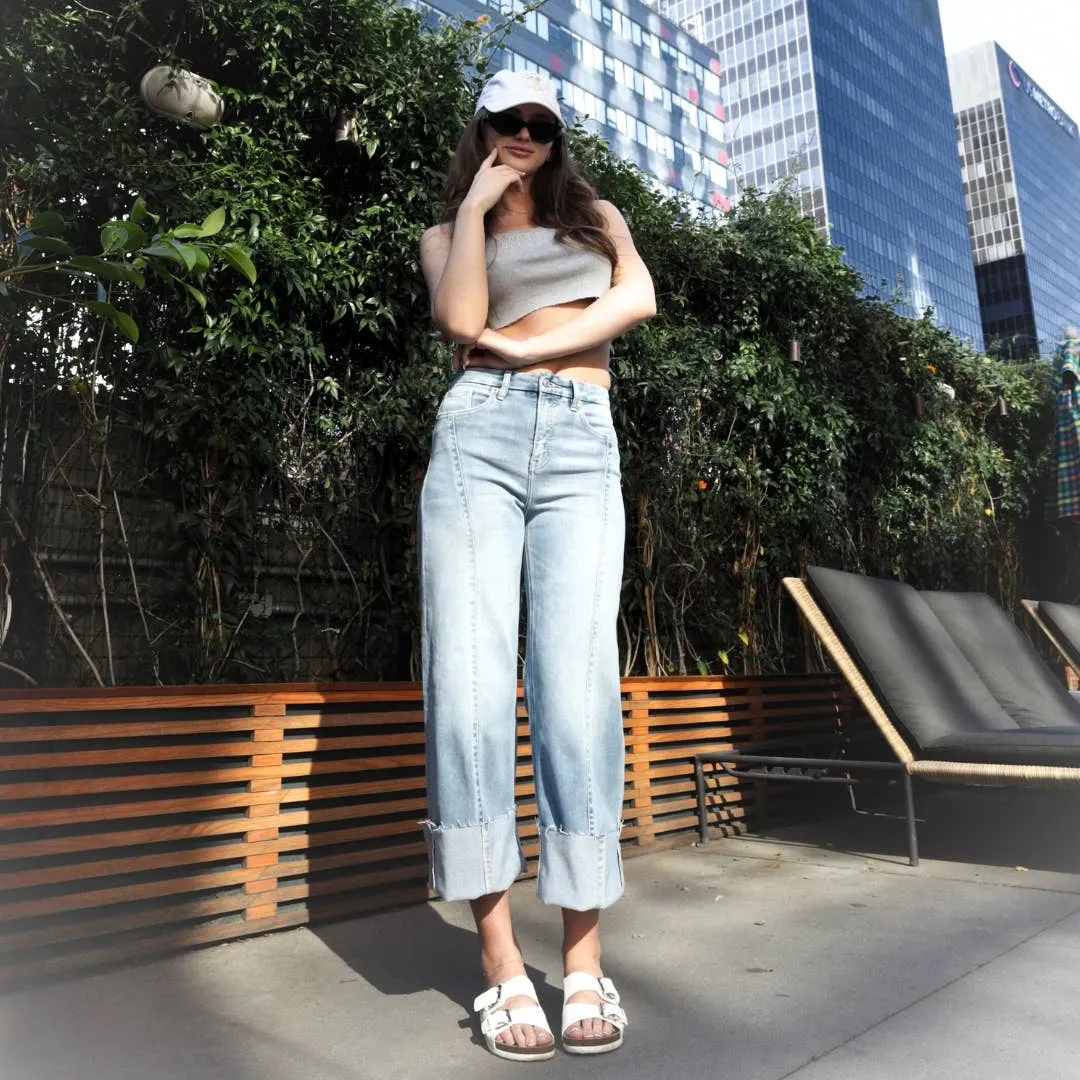 Artemis Denim high rise wide leg jeans