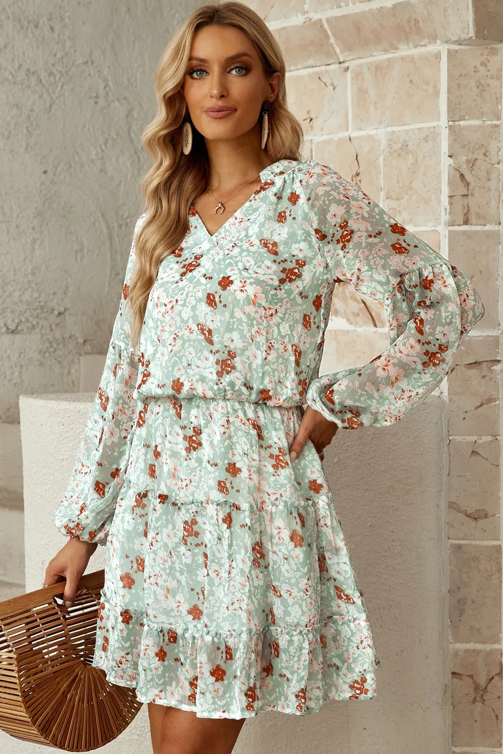 Boho Floral Mini Dress