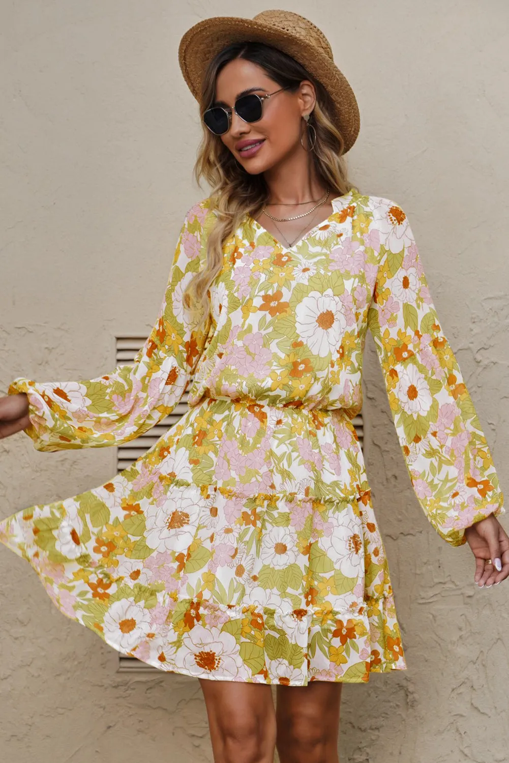 Boho Floral Mini Dress
