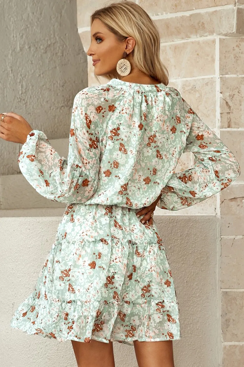 Boho Floral Mini Dress