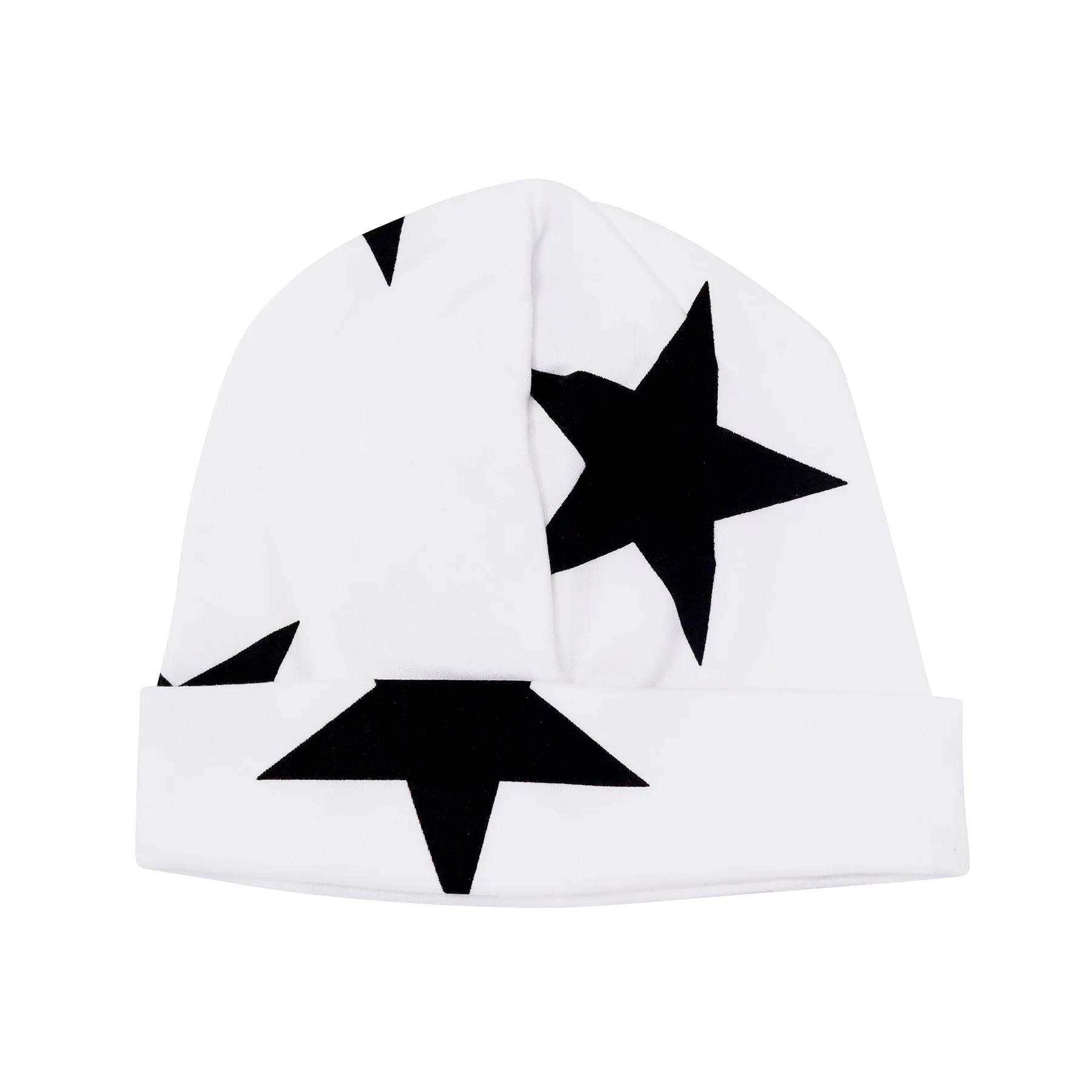 Bold Star Receiving Hat in Black