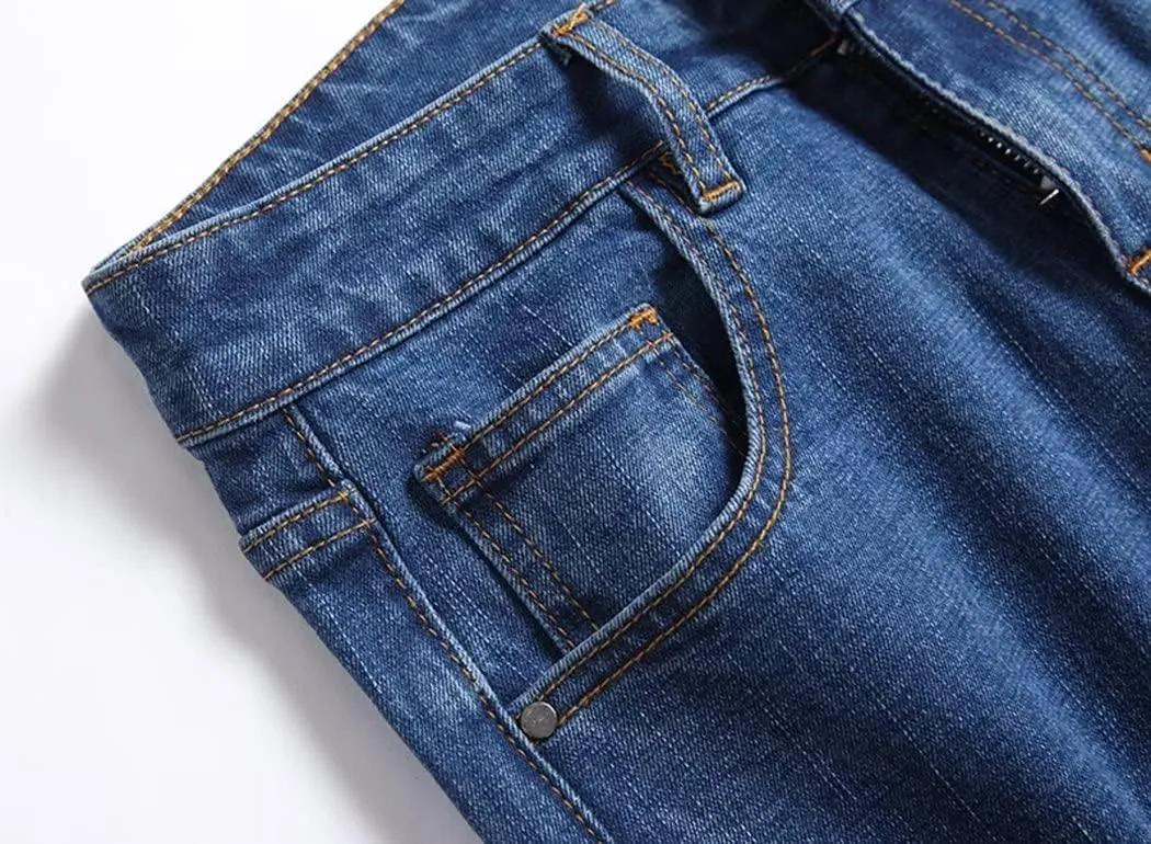 Boys Stylish Skinny Fit Stretchy Ripped Distressed Jeans Pants