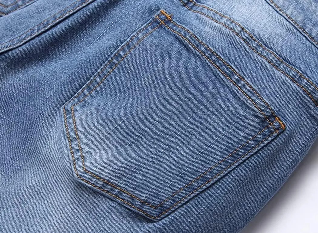 Boys Stylish Skinny Fit Stretchy Ripped Distressed Jeans Pants