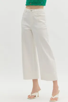 Chic Cuff Wide Leg Pants