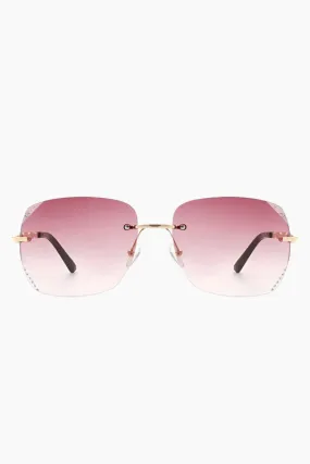 Classic Rimless Chic Square Sunglasses
