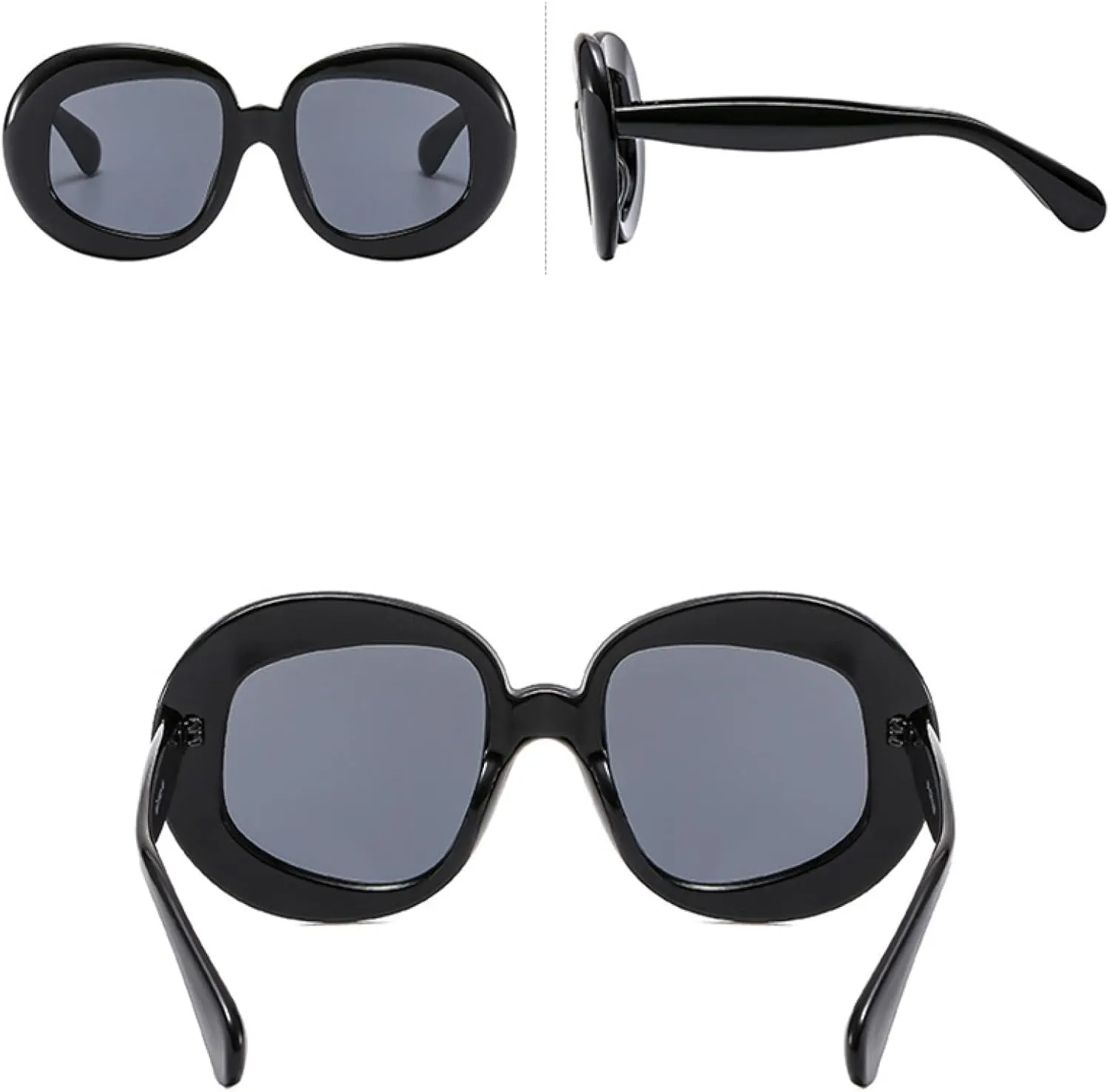 Colorful Punk Sunglasses for Women Popular Rainbow Cat Eye Fashion Gradient Color Uv400