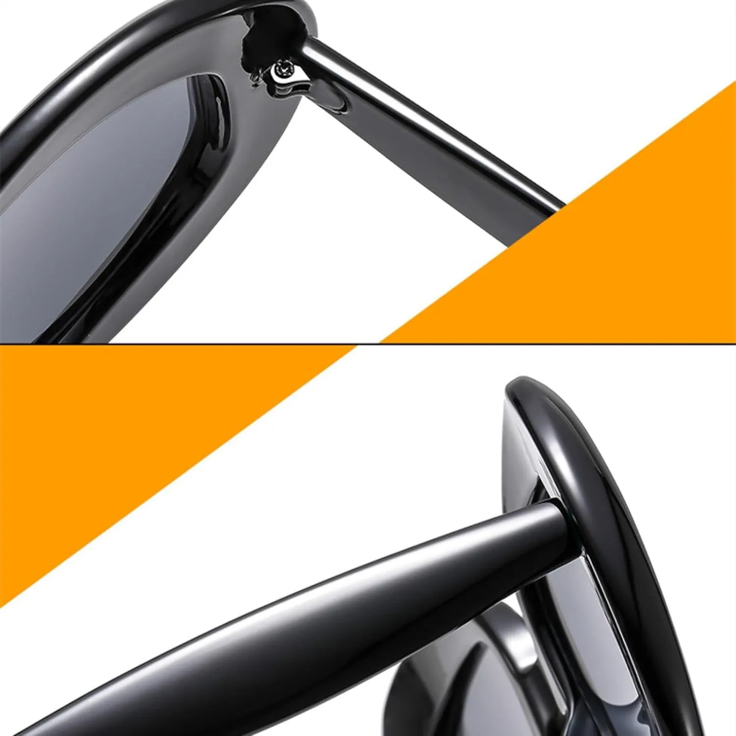 Colorful Punk Sunglasses for Women Popular Rainbow Cat Eye Fashion Gradient Color Uv400