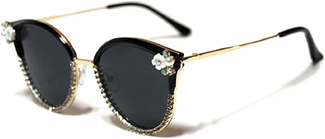 Diamond Cat Eye Sunglasses Fashion Crystal Rhinestone Vintage Frame Sun Glasses Retro for Female UV400 3089