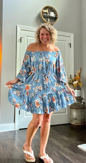 Floral Print Boho Dress
