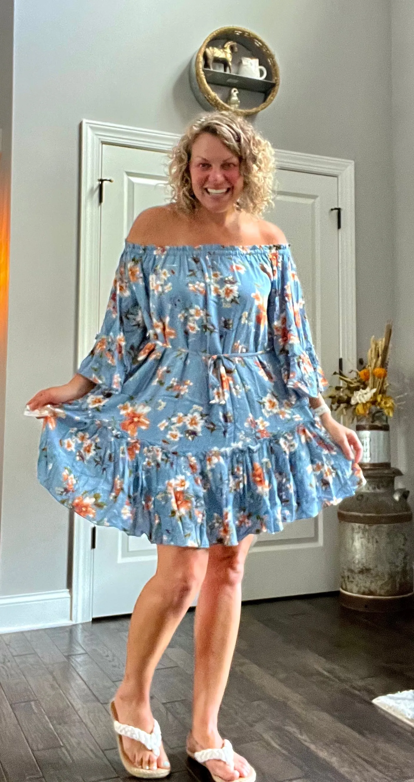 Floral Print Boho Dress