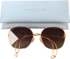 For Art's Sake Gold Pearl drop Sunglasses
