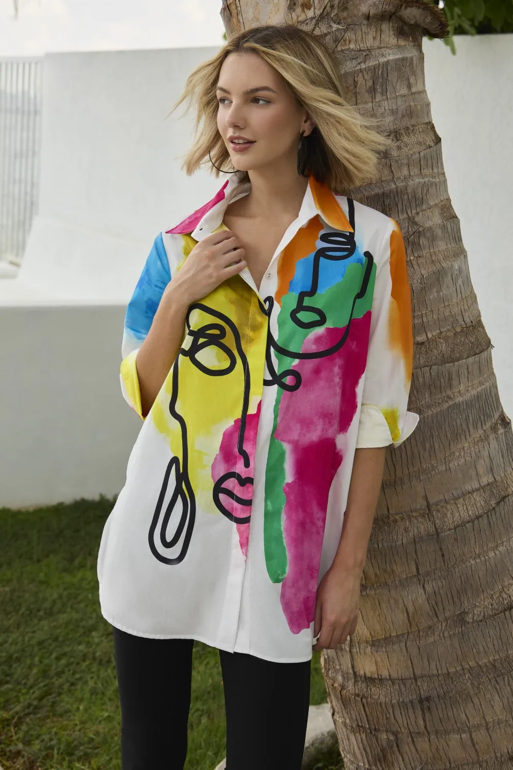 Frank Lyman Blouse 256749U Off-White/Multi