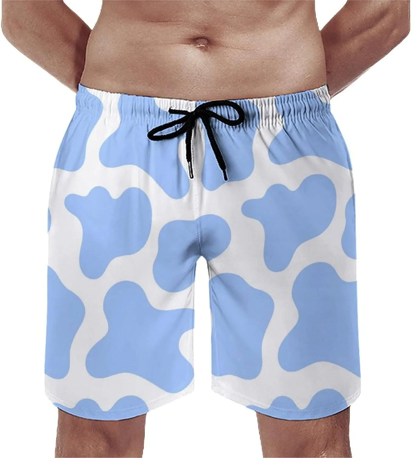 Funny Mens Swim Trunks Quick-Drying Breathable Beach Board Shorts with Mesh Lining Swimwear Bathing Suits