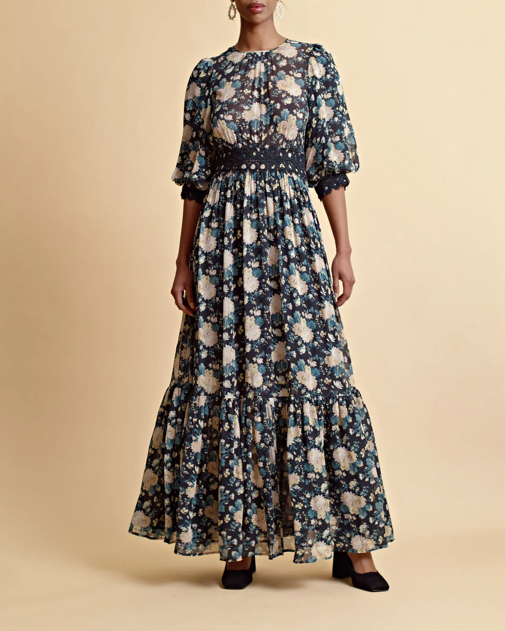 Georgette Maxi Dress - Midnight