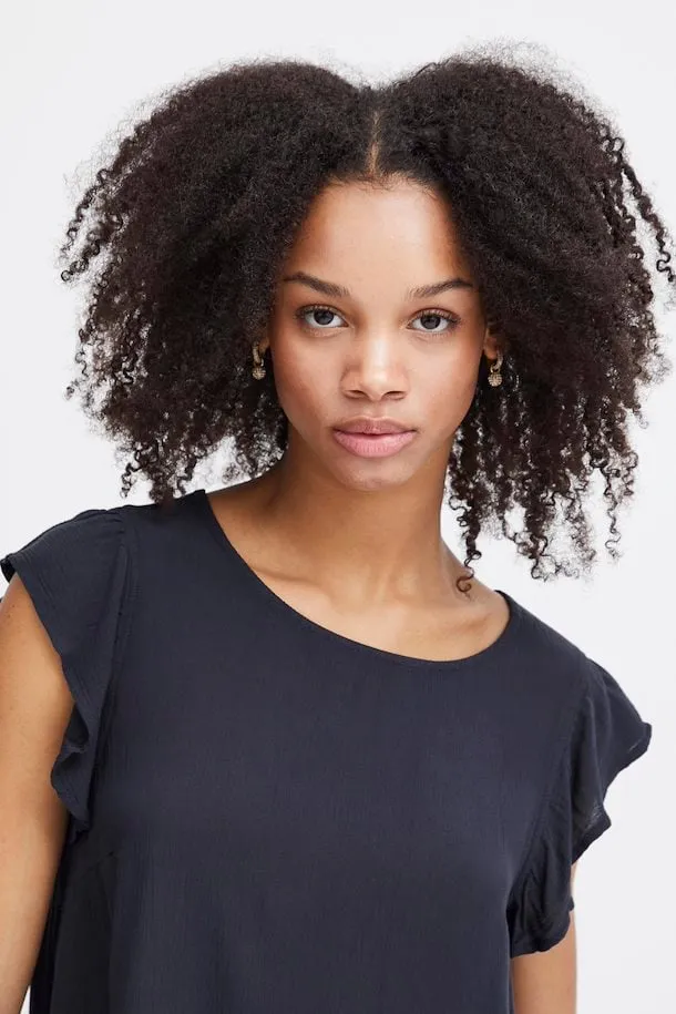 ICHI Marrakech Blouse in Black