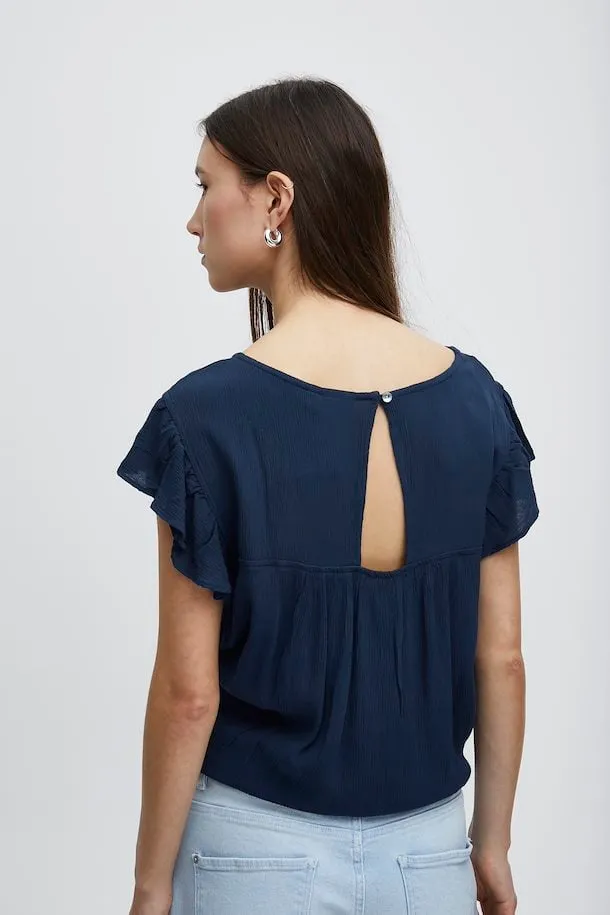 ICHI Marrakech Blouse in Black