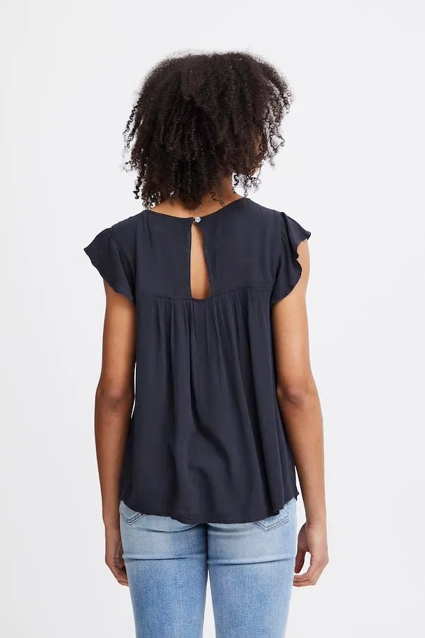 ICHI Marrakech Blouse in Black
