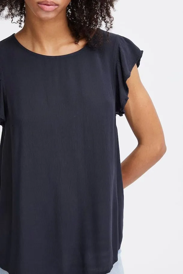 ICHI Marrakech Blouse in Black