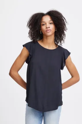 ICHI Marrakech Blouse in Black