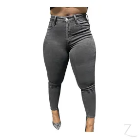 Ladies High Rise Super Stretchy Super Skinny Super Strong Denim Jeans | Plain | "Futhi"