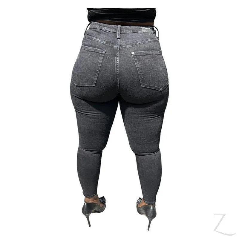 Ladies High Rise Super Stretchy Super Skinny Super Strong Denim Jeans | Plain | "Futhi"