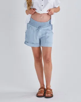Maternity Denim Tencel  Shorts