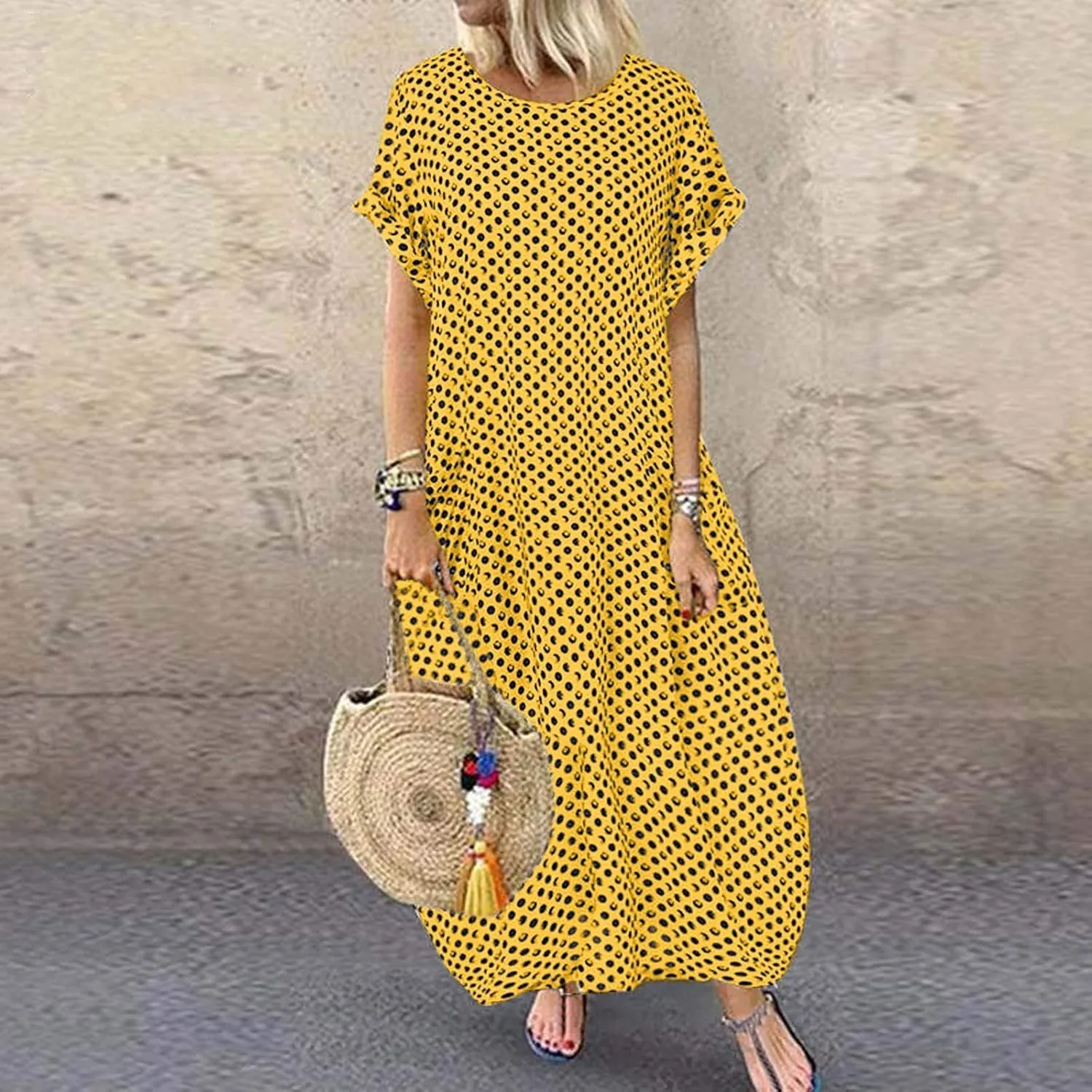 Maxi Dresses for Women 2024 Silk Dress for Women Off Shoulder Dress Short Long Sleeve Shift Dress for Women