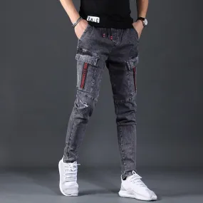 Men's Designer Cargo Slim Fit Stretchy Pants