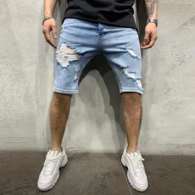 Men's Fashion Casual Slim Fit Stretchy Short Jeans