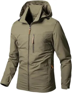 Men's Lightweight Breathable Windbreaker Windproof Rain Hooded Jackets Rain Jacket Outdoor Running Coat for Travel