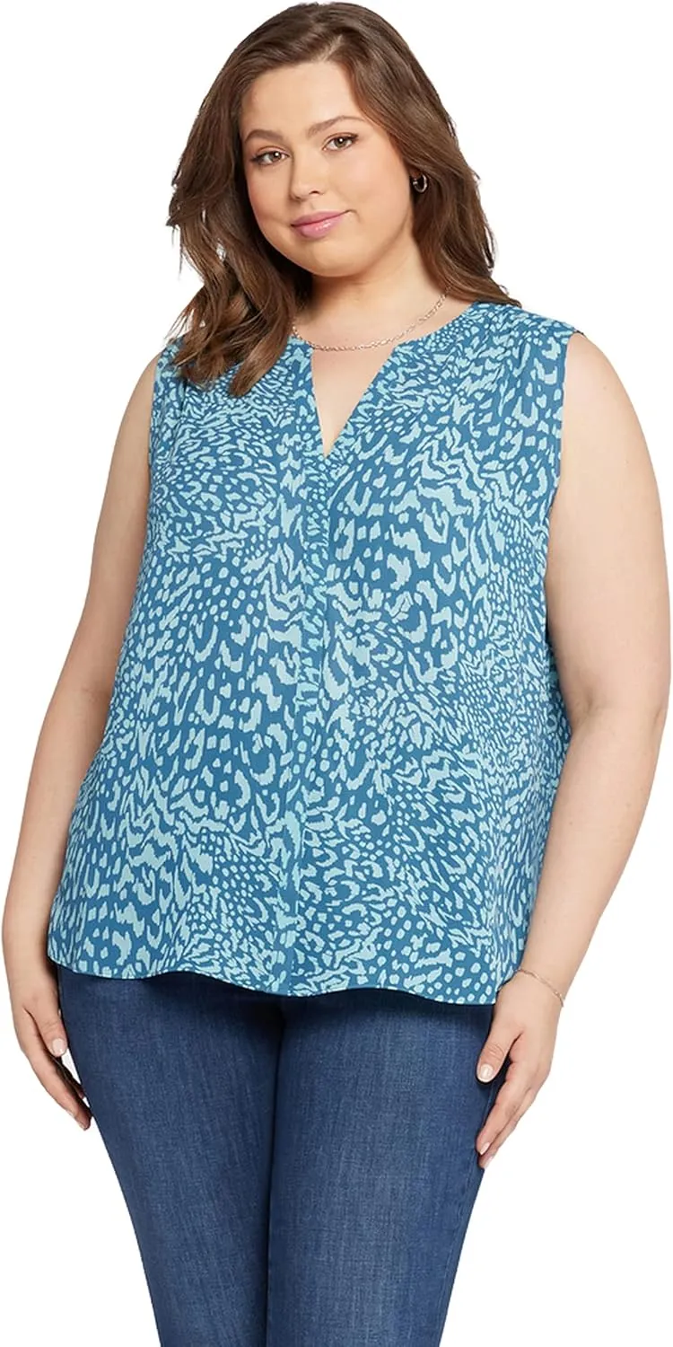 NYDJ Women's Sleeveless Pintuck Blouse