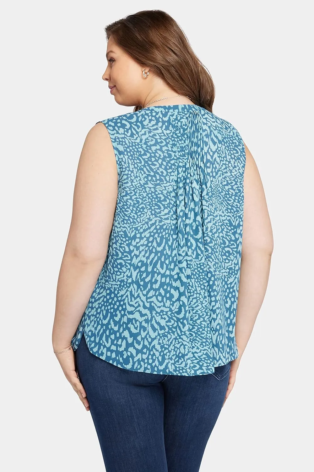 NYDJ Women's Sleeveless Pintuck Blouse