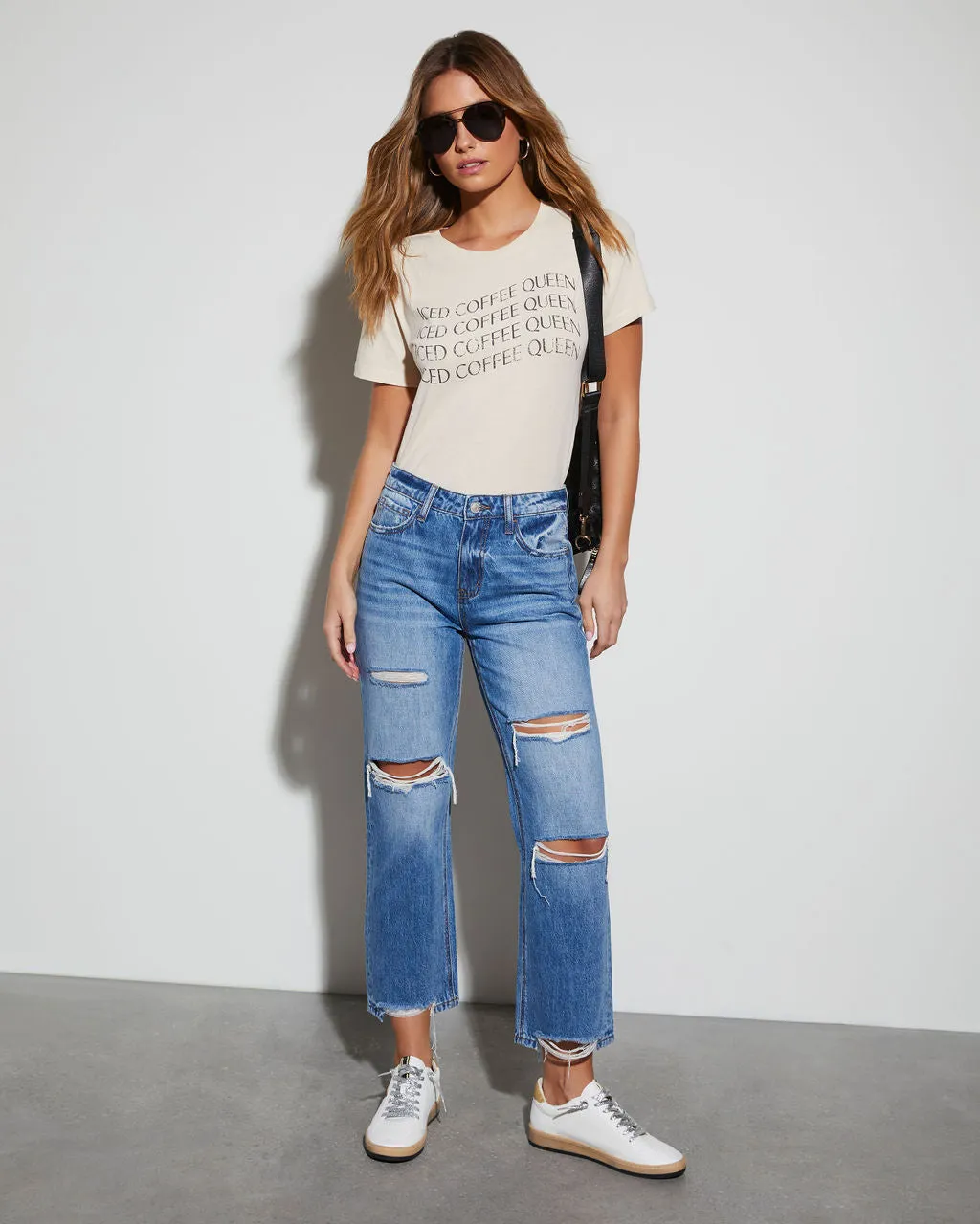 Odessa Distressed Straight Leg Jeans
