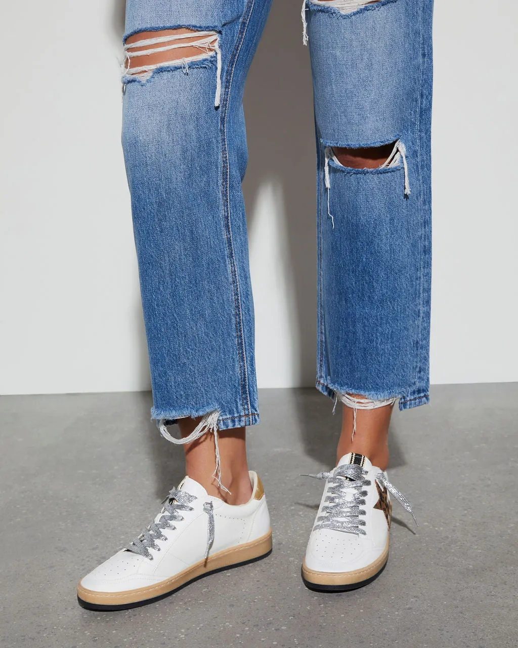 Odessa Distressed Straight Leg Jeans