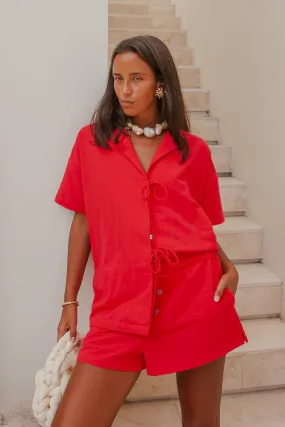 Palm Collective - Ocean Blouse - Red