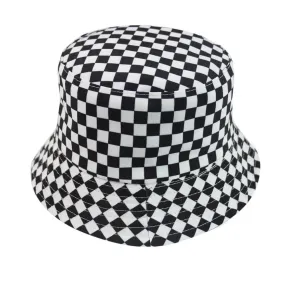 "CHECKERBOARD" REVERSIBLE BUCKET HAT