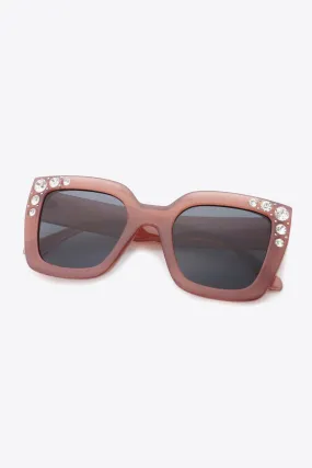 RHINESTONE CHIC WAYFARER SUNGLASSES