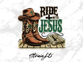 Ride with Jesus Inspirational Artwork Digital