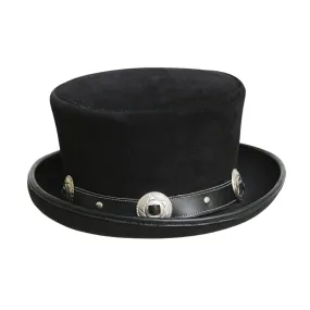 Rocker Suede Leather Top Hat