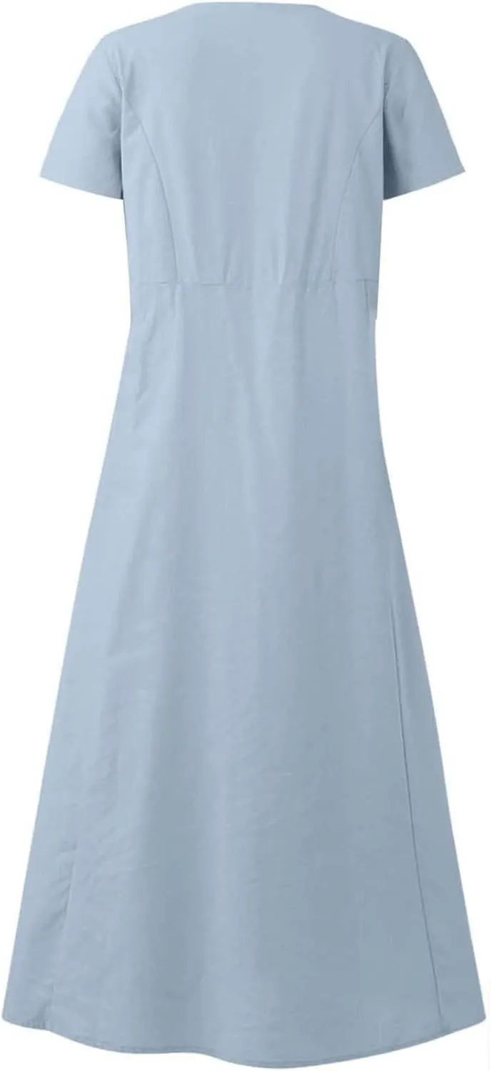 Summer Beach Dress Strapless Long Dresses for Women Long Summer Dress Shift Maxi Dress Flowy Loose Vacation Dress