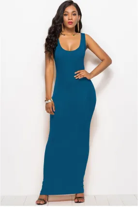Tank Maxi Dress with Wide Straps - Summer Style