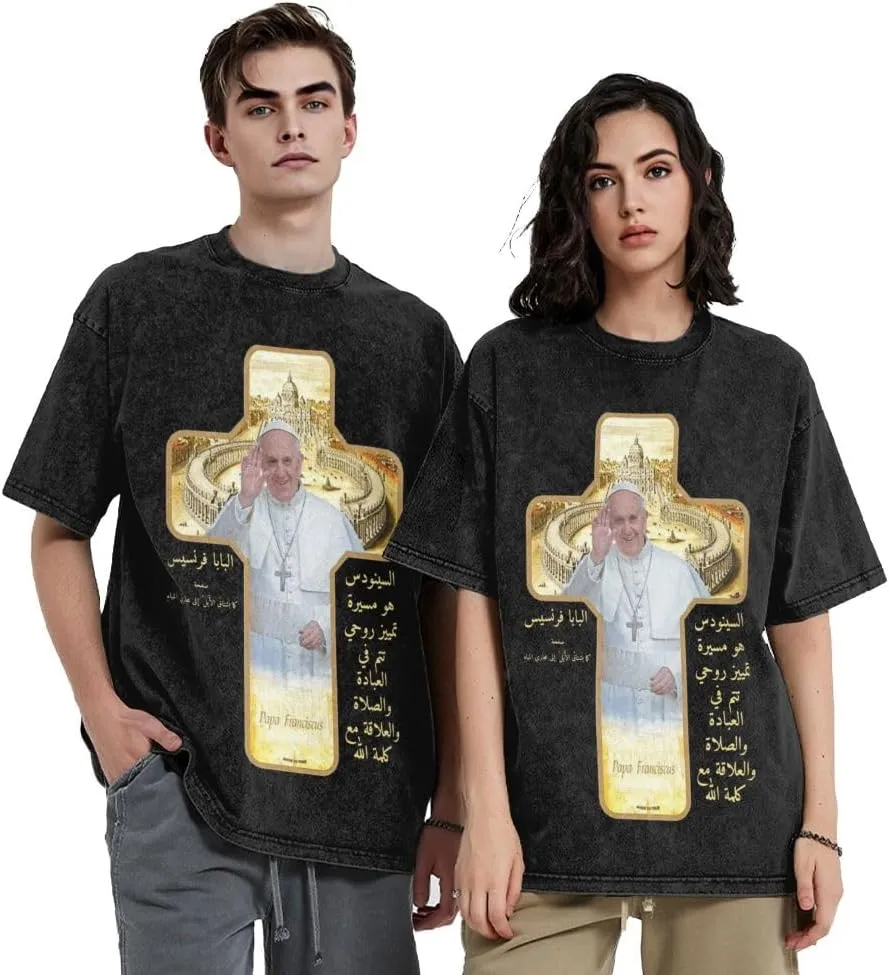 Vintage Oversized Man's T Shirt Round Neck Cotton T-Shirt Top