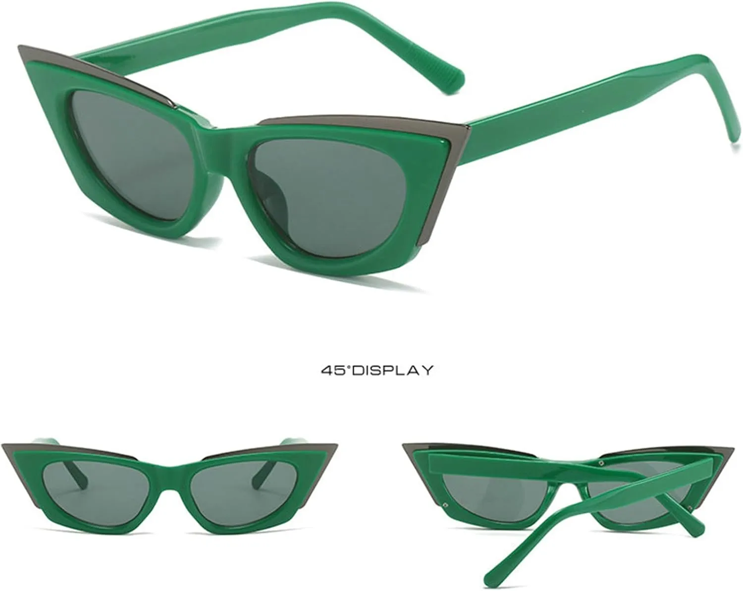 willochra Women Cat Eye Sunglasses Luxury Vintage Green Sun Glasses Male Female Outdoor Travel Goggle Shades UV400 F27
